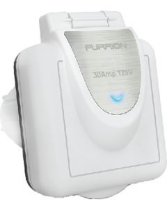 Furrion 30A Square RV Power Inlet with Powersmart Technology