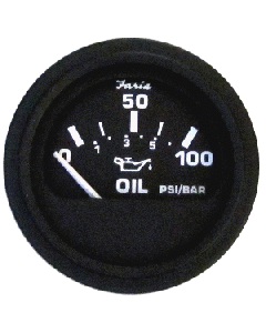Faria 2" Heavy Duty Oil Pressure Gauge - 100 PSI - Black Dial &amp; SS Bezel small_image_label