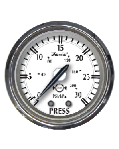Faria Newport SS 2" Water Pressure Gauge Kit - 0 to 30 PSI small_image_label