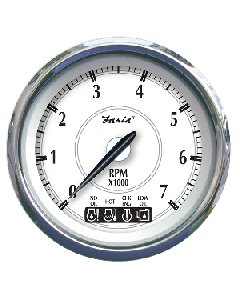 Faria Newport SS 4" Tachometer w/System Check Indicator f/Johnson/Evinrude Gas Outboard - 7000 RPM small_image_label