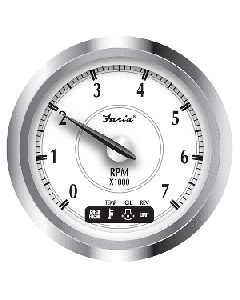 Faria Newport SS 4" Tachometer w/System Check Indicator f/Suzuki Gas Outboard - 0 to 7000 RPM small_image_label