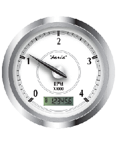 Faria Newport SS 4" Tachometer w/Hourmeter f/Diesel w/Magnetic Take Off - 4000 RPM small_image_label