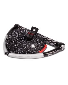 Airhead BLING STEALTH Wakeboard Rope, 75', 5 Section, Grey