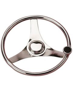 Seadog Steering Wheel w/Knob, Stainless Steel