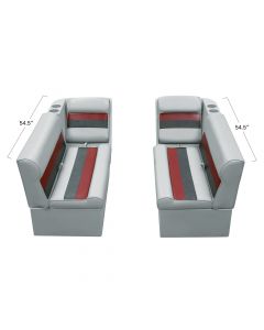 Wise WS13528 Deluxe Pontoon 36" Bench and Lean Back Set