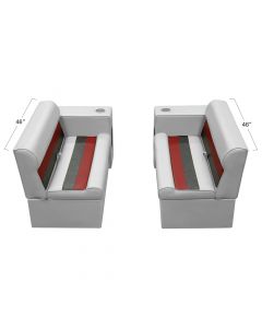 Wise WS13530 Deluxe Pontoon 36" Bench and Arm Rest Set
