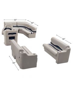 Wise WS14014 Premier Pontoon Boat Seats - 8 ft with Boat Rear Entry Group