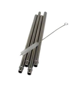 NorChill Stainless Steel Straws  4 Pack with Cleaning Brush small_image_label