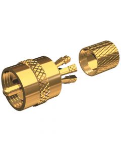 Shakespeare PL-259-CP-G PL-259 Connector for RG-8X or RG-58/AU Coax. Gold Plated small_image_label