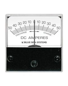 Blue Sea Systems 8254 DC Zero Center Micro Ammeter, 2" Face, 50-0-50 Amperes DC