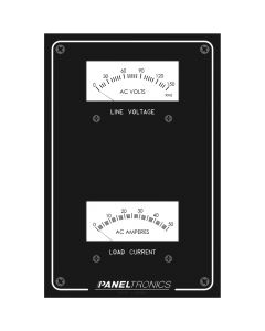 Paneltronics Standard Panel AC Meter - 0-150 AC Voltmeter & 0-50Amp Ammeter