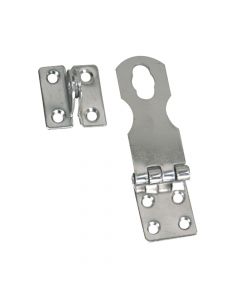 Whitecap Fixed Safety Hasp - CP/Brass - 1" x 3" small_image_label