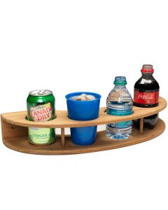 Whitecap Teak Curved Four-Drink Rack small_image_label