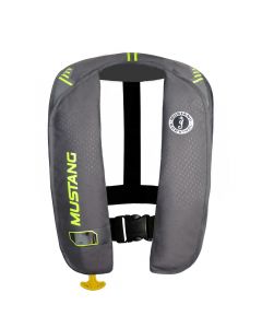 Mustang Survival Mustang MIT 100 Inflatable Manual PFD - Gray/Flourescent Yellow-Green