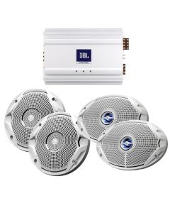 JBL MS6510 & MS9520 Speakers & MA6004 Amp Package - (2) 6.5" Speakers, (2) 6" x 9" Speakers & (1) 4-Channel Amp