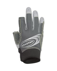 Ronstan Sticky Race Gloves w/3 Full & 2 Cut Fingers - Grey - Large