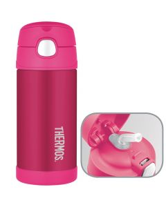 Thermos FUNtainer Stainless Steel, Insulated Straw Bottle - Pink - 12 oz.