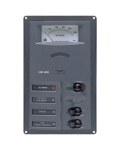 BEP AC Circuit Breaker Panel w/Analog Meters, 2SP 1DP AC230V