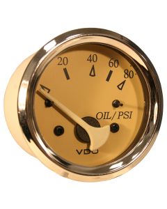 VDO Allentare Teak 80PSI Oil Pressure Gauge - Use w/Marine 240-33 Ohm Sender - 12V