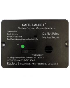 Safe-T-Alert 62 Series Carbon Monoxide Alarm w/Relay - 12V - 62-542-Marine-PLY-NC - Flush Mount - Black