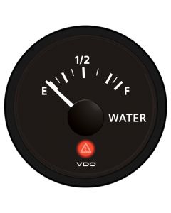 VDO Viewline Onyx Freshwater Gauge 12/24V - Use with VDO 10-180 Ohm Sender
