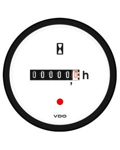 VDO Viewline Ivory Hourmeter, 100K Hours, Illuminated - 12/24V