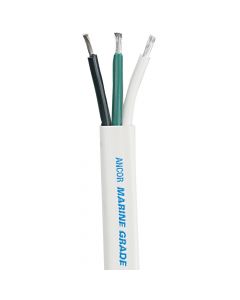 Ancor White Triplex Cable - 16/3 AWG - Flat - 500'