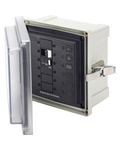 Blue Sea 3118 SMS Surface Mount System Panel Enclosure - 120V AC / 50A ELCI Main - 2 Blank Circuit Positions