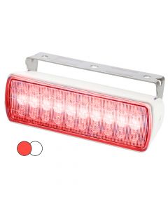 Hella Marine Sea Hawk XL Dual Color LED Floodlights - Red/White LED - White Housing small_image_label