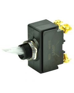 BEP SPST Lighted Toggle Switch - Red LED - 12V - #6-32 Terminal - ON/OFF small_image_label