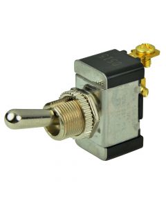 BEP SPST Chrome Plated Toggle Switch -OFF/(ON) small_image_label