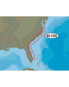 C-MAP NT+ NA-C392 - ICW: Norfolk to West Palm - FP-Card Format