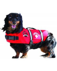 Paws Aboard Red Lifeguard Neoprene Doggy Life Jackets