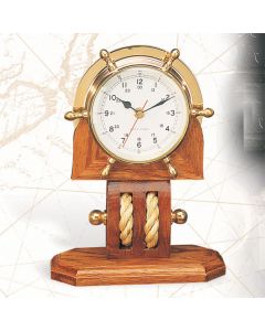 High Shine Boat Wheel Clock, Brass small_image_label
