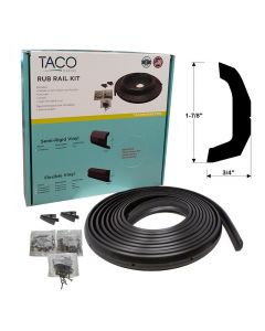 Taco Marine 1-7/8"x3/4"x30' Black Semi-Rigid Vinyl Rub Rail Kit - Taco small_image_label