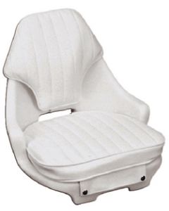 Moeller White 2050 Chair Helm Boat Seat, Cushion Set and Mounting Plate small_image_label