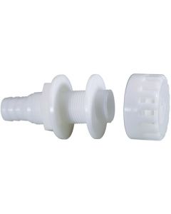 Attwood Thru-Hull Vent, 3/4", White, 1-7/16" Hull with Strainer small_image_label