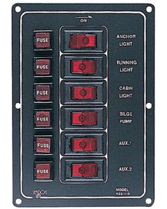 6 Switch Illiminated Switch Panel, Vertical small_image_label