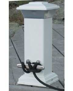 Dock Edge Solar Dock Light with Stainless Steel Mooring Cleat small_image_label