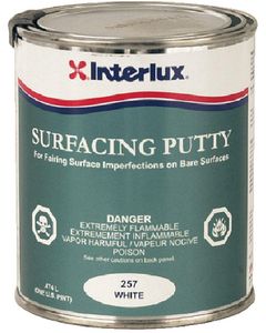 Interlux Surfacing Putty Boat Filler, White, Pint small_image_label