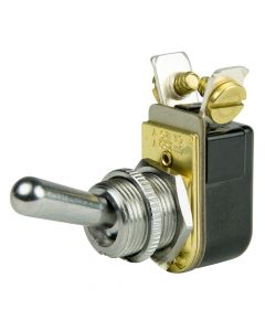 BEP SPST Chrome Plated Toggle Switch - 11/16" Handle - OFF/ON small_image_label