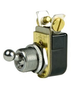 BEP SPST Chrome Plated Toggle Switch - 3/8" Ball Handle - OFF/ON small_image_label
