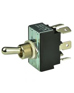 BEP DPDT Chrome Plated Toggle Switch - ON/OFF/(ON) small_image_label