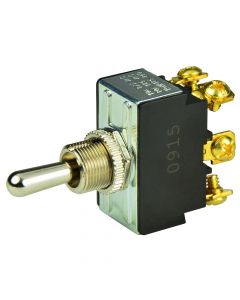 BEP DPDT Chrome Plated Toggle Switch - (ON)/OFF/(ON) small_image_label