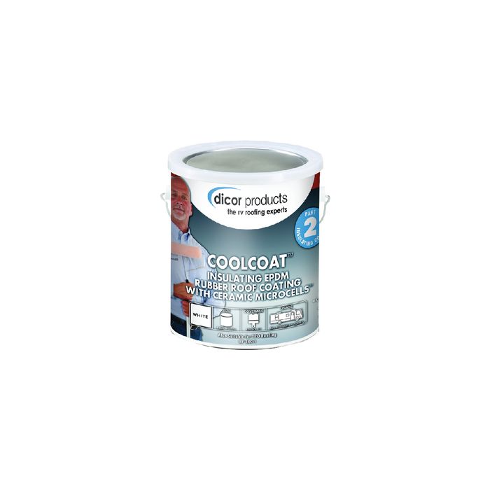 Dicor RP-IRCT-1 CoolCoat Insulating EPDM Roof Coating - Tan, 1 Gallon Can